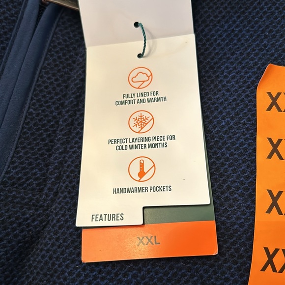 Orvis XXL navy blue 1/4 zip pullover - Picture 4 of 11